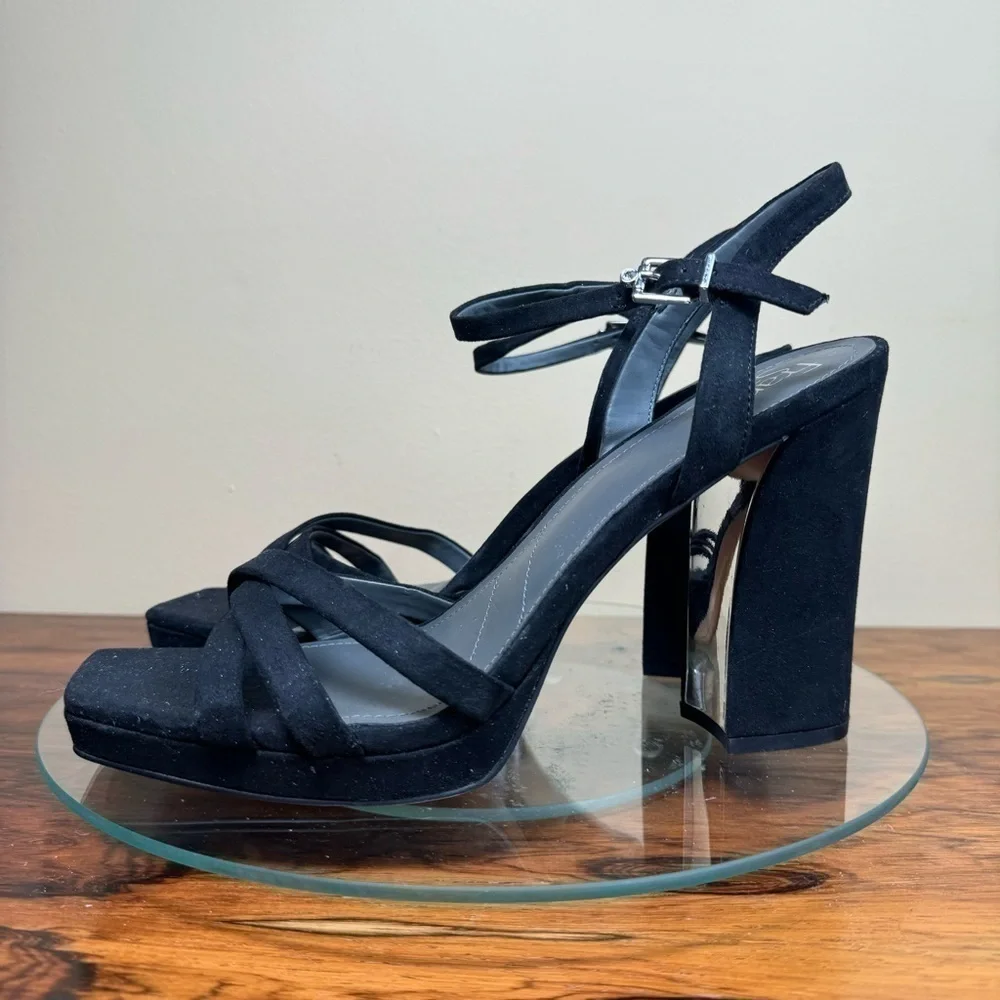 Franco Sarto Damalis Platform Sandal - Black Galaxy - size 10